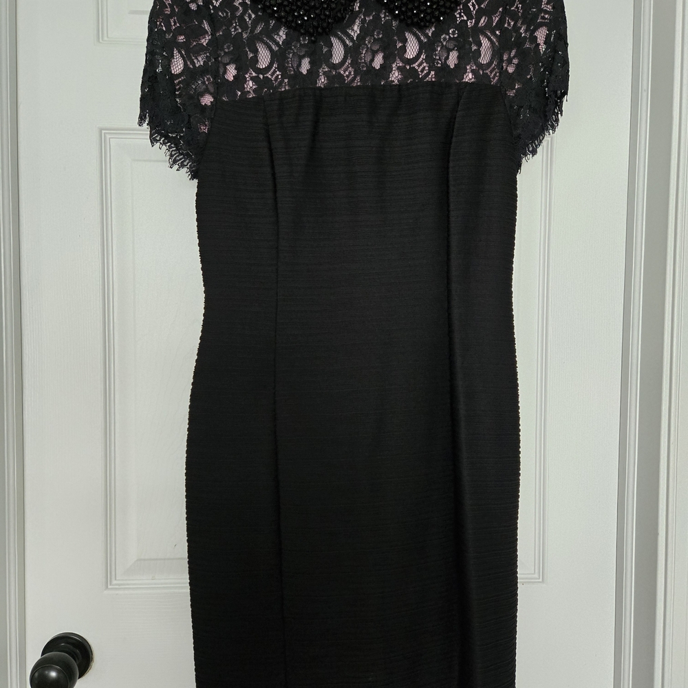 Maeve Black Sheath Midi Dress